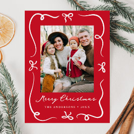 Postal Festiva Whimsical dibujando a mano los Navidades de fotos