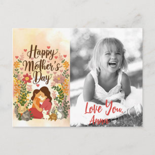 Postal Festiva *~* Whimsical Floral Heart Mother's Day AP72 Photo
