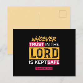 Postal Festiva Whoever Trusts in the Lord Is Kept Safe Quote