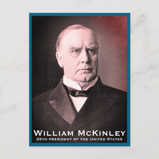 Postal Festiva William McKinley, político, presidente estadounide (Anverso)