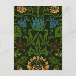 Postal Festiva William Morris Violet y Columbine