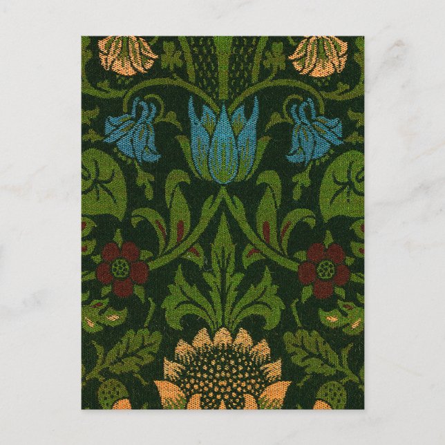 Postal Festiva William Morris Violet y Columbine (Anverso)