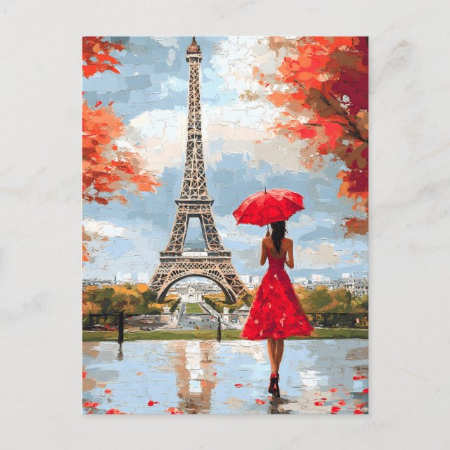 Postal Festiva Wind Romance Paris Moda Walk (Anverso)