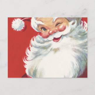 Postal Festiva Wink From Santa