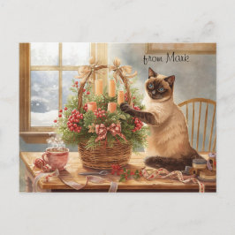 Postal Festiva Winter Florist  Cozy Cat Christmas Collection