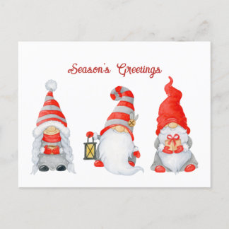 Postal Festiva Winter Hygge Cute Navidades Gnomes