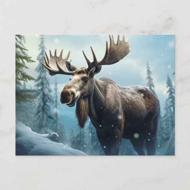 Postal Festiva Winter Moose (Anverso)