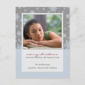 Postal Festiva Winter Snowflakes :: Christmas Photo Postcard