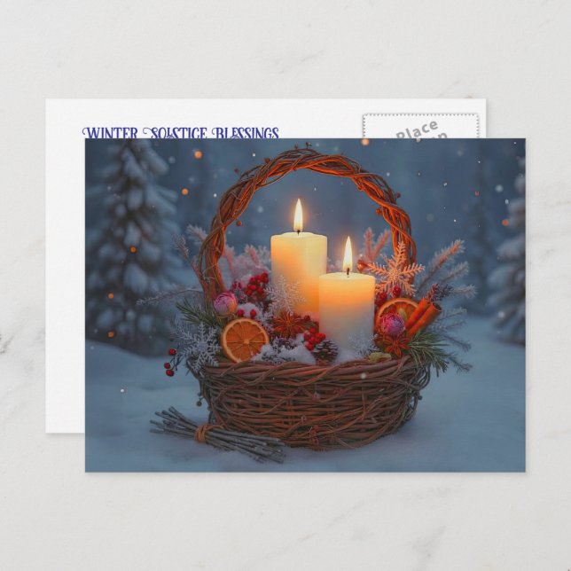 Postal Festiva Winter Solstice Blessings Yule Spices (Anverso / Reverso)