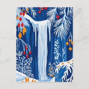 Postal Festiva Winter Wonderland, Frozen Fall, Navidades de arte