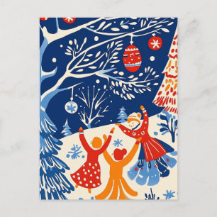 Postal Festiva Winter Wonderland, Snow Angel, Holiday folk art