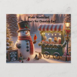 Postal Festiva Winter Wonderland Snowman's Hot Chocolate Cart