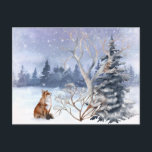 Postal Festiva Winter Woodland Fox & Owl<br><div class="desc">Este conjunto de tarjetas de Navidad cuenta con una encantadora gama de diseños que incluyen escenas de casas nevadas, ratones Navidades juguetones, niños alegres, conejitos, velas brillantes, pájaros, ramas de árboles con bayas y zorros adorables. Perfecto para enviar cálidos saludos de vacaciones y difundir alegría festiva. Etiquetas: juego de cartas...</div>