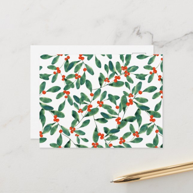 Postal Festiva Winterberry (clásico) (Anverso/Reverso In Situ)