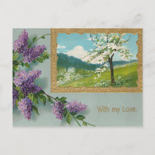 Postal Festiva Wisteria Vintage Valentine