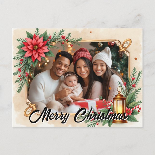 Postal Festiva With own photo Lantern & Laughter (Anverso)