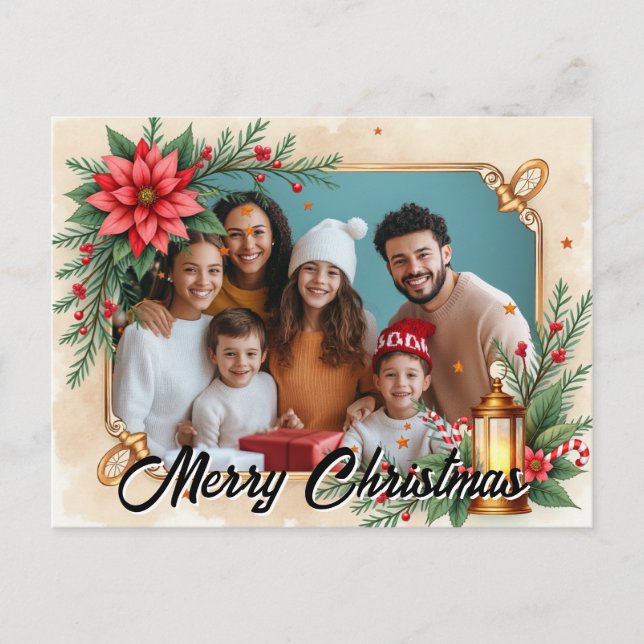 Postal Festiva With own photo Poinsettia Parade (Anverso)