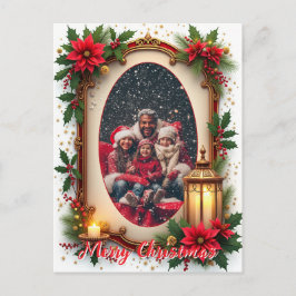 Postal Festiva With own photo Snowy Sentiments