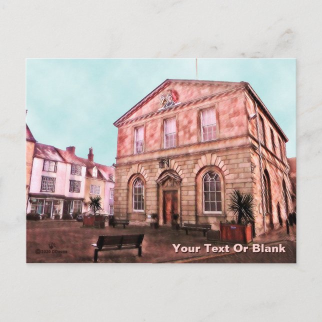 Postal Festiva Woodstock, Ayuntamiento de Inglaterra (Anverso)