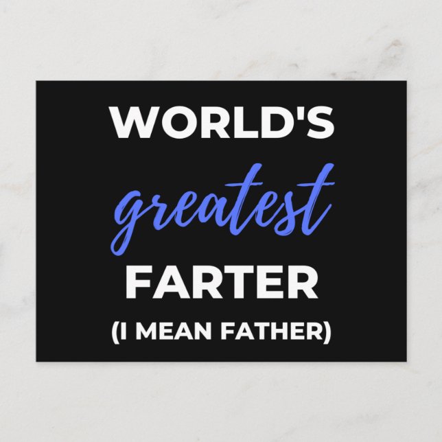 Postal Festiva World's Greatest Farter I Mean Father (Anverso)