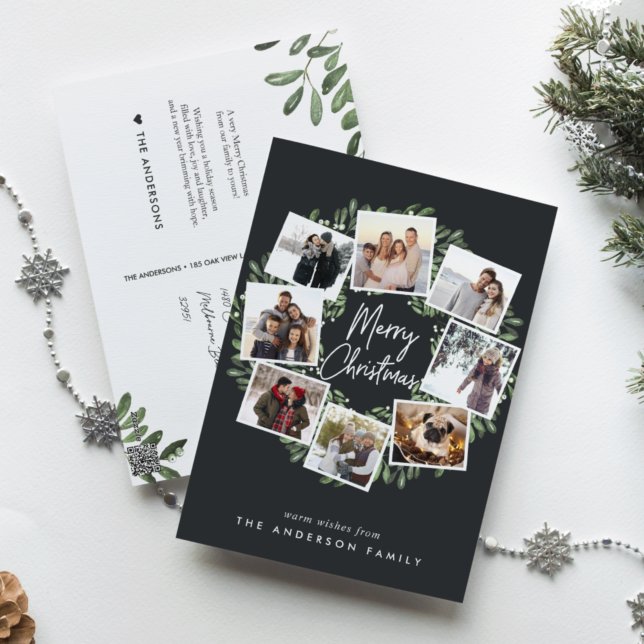 Postal Festiva Wreath Naturally Joyful | NAVIDADES COLLAGES DE FO (Subido por el creador)