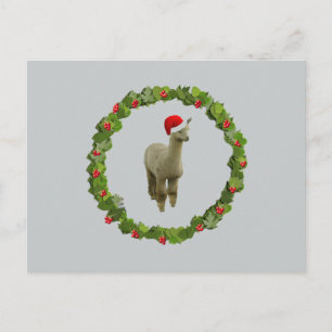 Postal Festiva Wreath Navidades de Alpaca