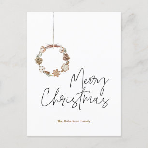 Postal Festiva Wreath, Navidades minimalistas