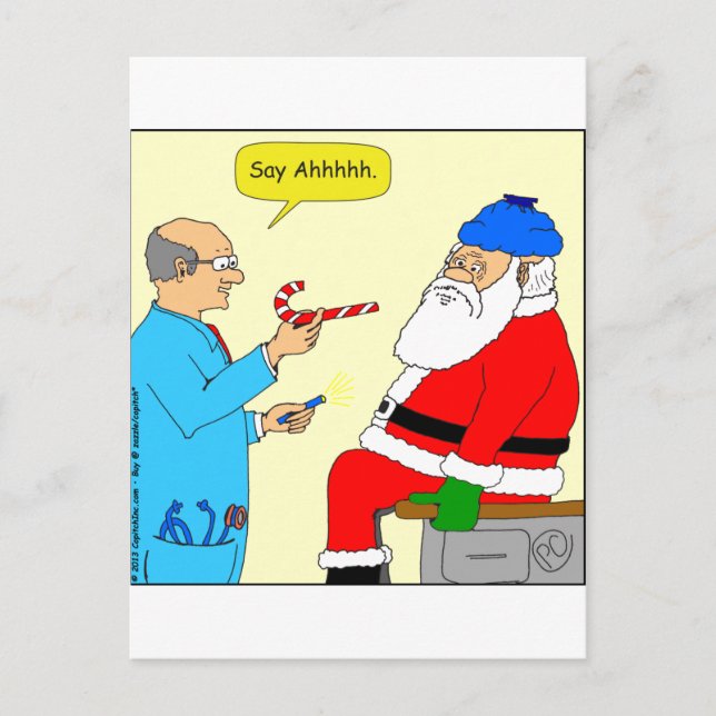 Postal Festiva x85 Santa say ahhh Personalizado (Anverso)