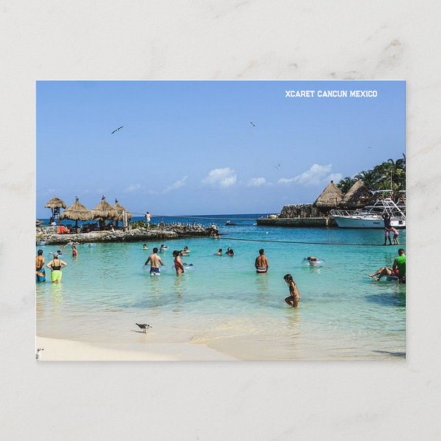 Postal Festiva Xcaret Cancún México (Anverso)