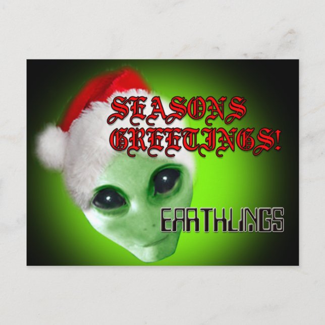 Postal Festiva xmas_alien_card (Anverso)