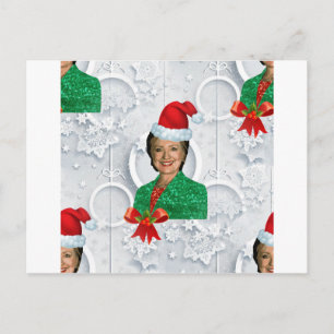 Postal Festiva xmas Hillary clinton