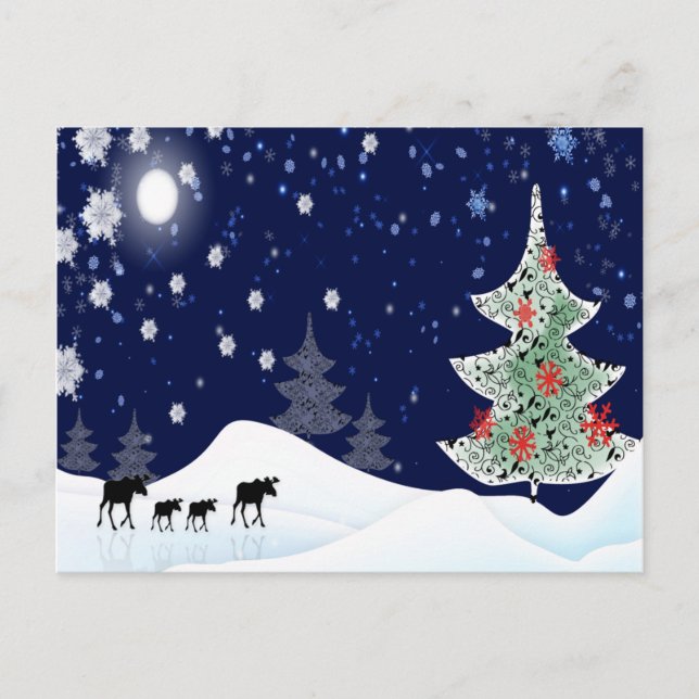 Postal Festiva Xmas Moose (Anverso)