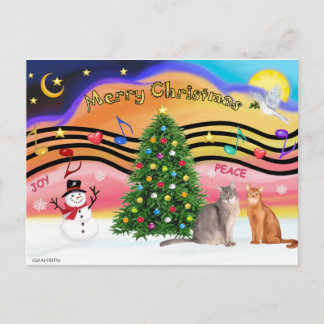 Postal Festiva Xmas Sunrise 2 - Dos gatos abismos