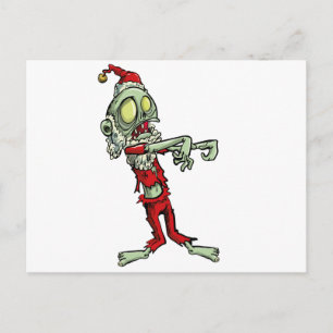 Postal Festiva xmas zombie santa claus