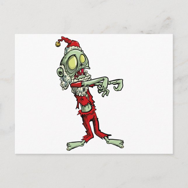Postal Festiva xmas zombie santa claus (Anverso)