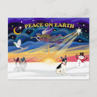 Postal Festiva XmasSunrise-Rat Terrier