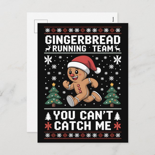 Postal Festiva Xmax Running Gingerbread Man Costume, Running Team (Anverso / Reverso)
