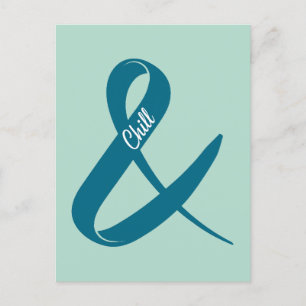 Postal Festiva Y Chill Ampersand Postcard