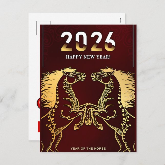Postal Festiva Year Of The Fire Horse 2026  (Anverso / Reverso)