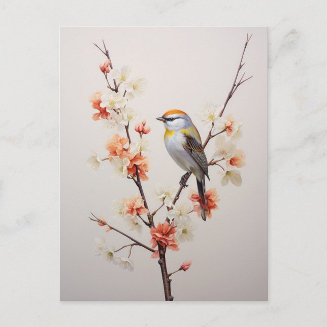 Postal Festiva Yellowhammer Bird (Anverso)