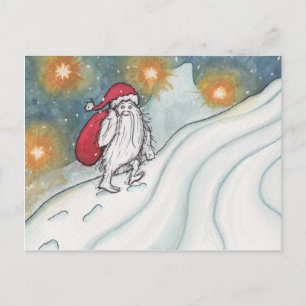 Postal Festiva Yeti Santa