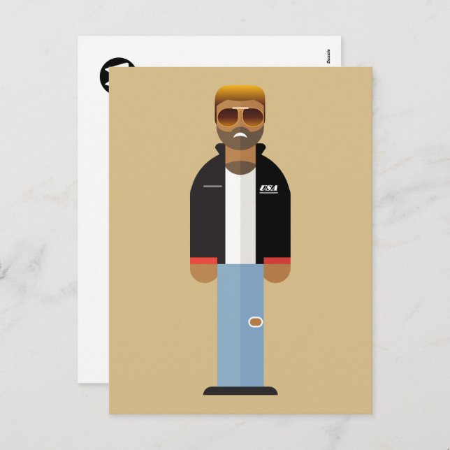 Postal Festiva Yog – Retro Pop Icon Postcard (Anverso / Reverso)