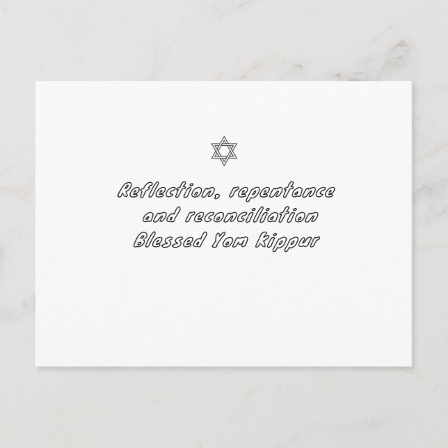 Postal Festiva Yom Kipur (Anverso)