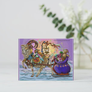 Postal Festiva Yule Goat Holiday Magic