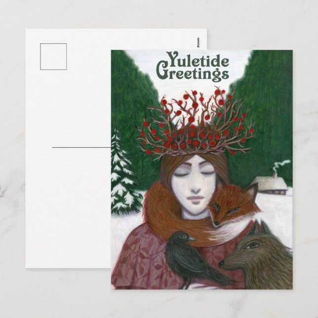 Postal Festiva Yule Greetings (Anverso / Reverso)