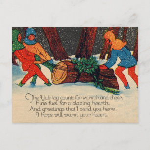 Postal Festiva Yule Log