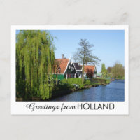 Zaanse Rojo Vintage canta una casa de madera holan