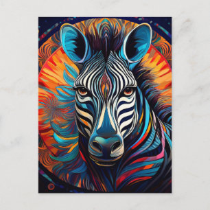 Postal Festiva Zebra de IA