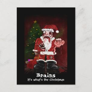 Postal Festiva Zombie Santa Postcard