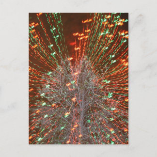 Postal Festiva Zoom de las luces de los Navidades del árbol de ro
